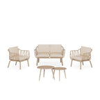 MIKONOS garden lounge set – sofa, 2 armchairs and coffee table