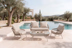 Garden lounge set SALONICA – sofa, 2 armchairs and coffee table
