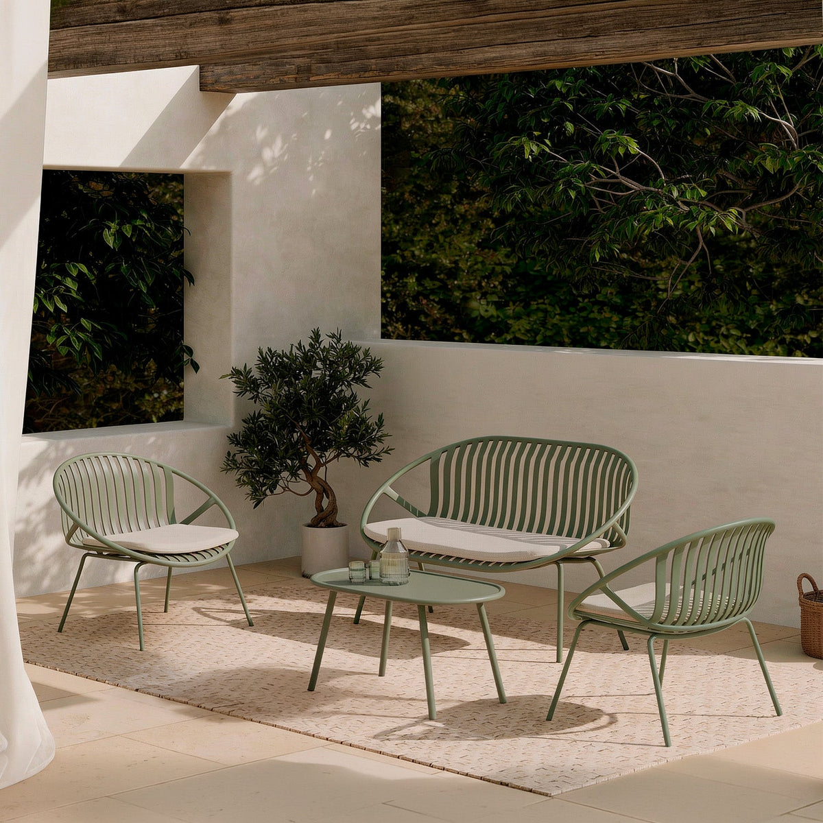 IBIZA Garden set – sofa, 2 armchairs and coffee table