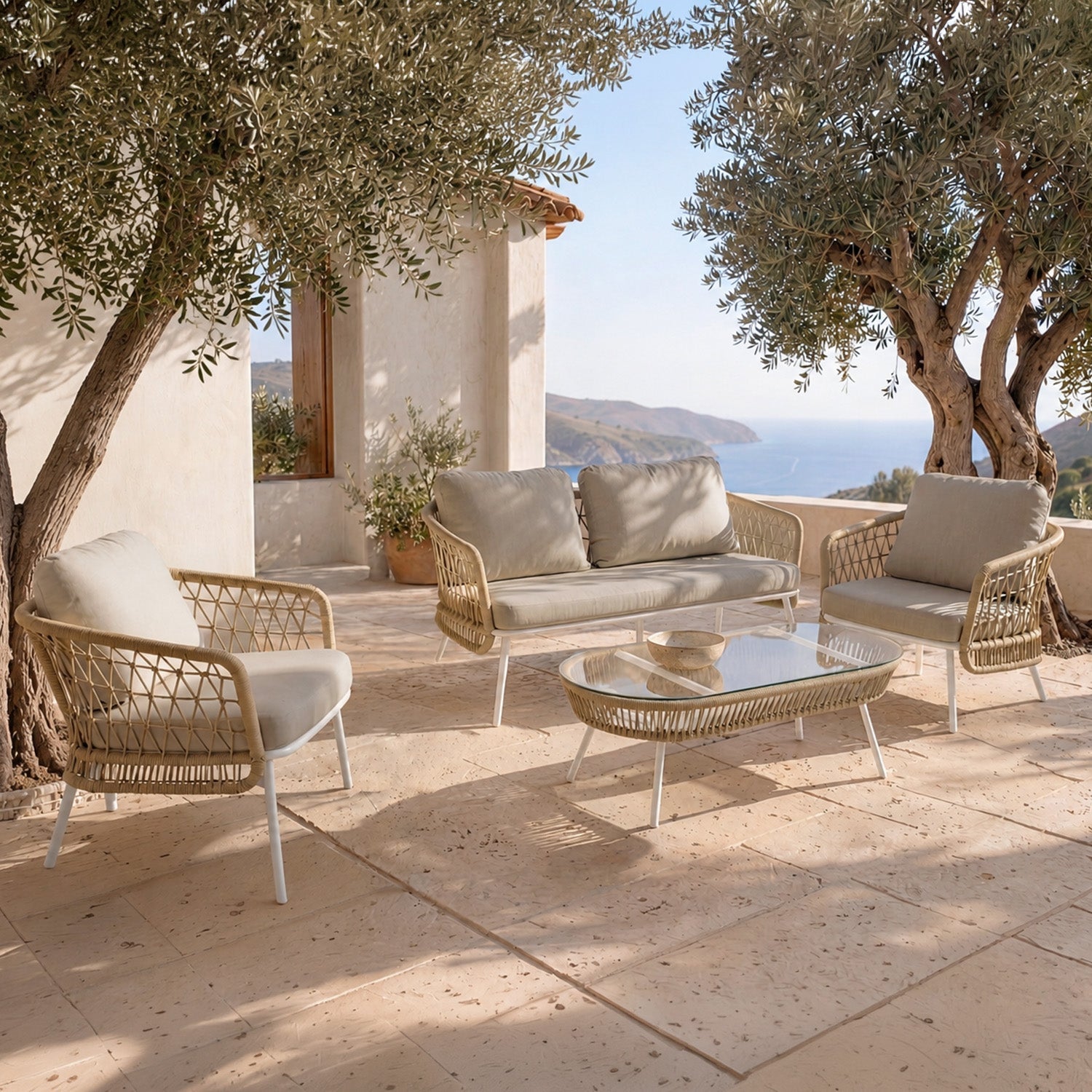 ODES Set - Sofa, 2 Armchairs and Coffee Table