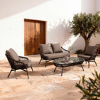Garden lounge set SALONICA – sofa, 2 armchairs and coffee table