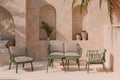 MIKONOS garden lounge set – sofa, 2 armchairs and coffee table