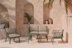 MIKONOS garden lounge set – sofa, 2 armchairs and coffee table