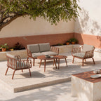 MIKONOS garden lounge set – sofa, 2 armchairs and coffee table