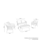 ODES Set - Sofa, 2 Armchairs and Coffee Table