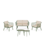 MIKONOS garden lounge set – sofa, 2 armchairs and coffee table
