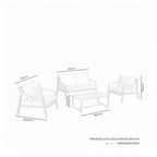 Garden set MUSCAT – sofa, 2 armchairs and coffee table