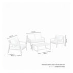 Garden set MUSCAT – sofa, 2 armchairs and coffee table