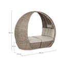 Set di 2 poltrone da giardino Samui in alluminio e fibra sintetica