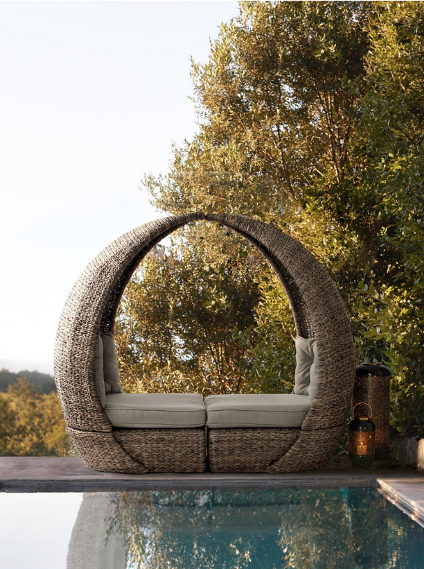 Set di 2 poltrone da giardino Samui in alluminio e fibra sintetica