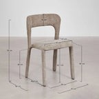 Set of 4 Brusel upholstered dining chairs